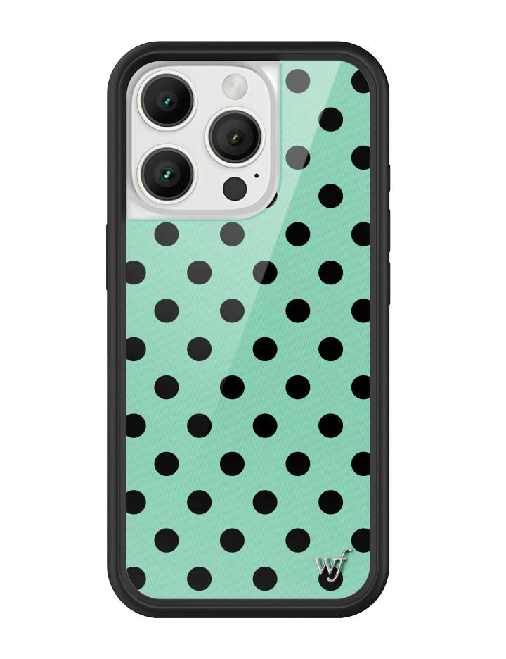 Polka Dot | Turquoise and Black iPhone Case