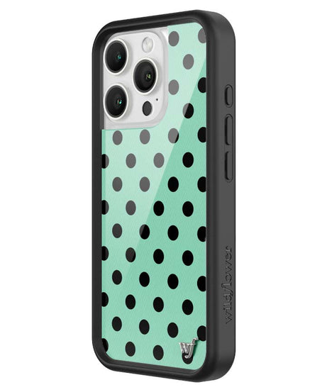 Polka Dot | Turquoise and Black iPhone Case