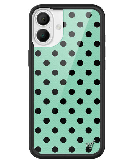 Polka Dot | Turquoise and Black iPhone Case