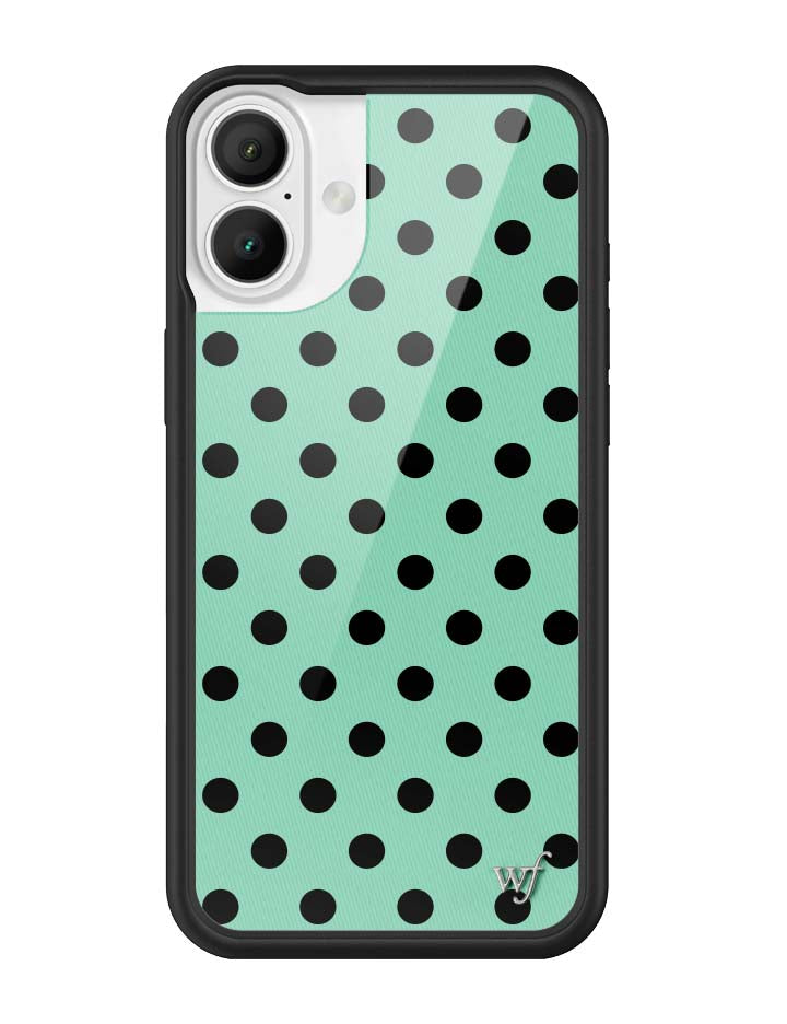 Polka Dot | Turquoise and Black iPhone Case