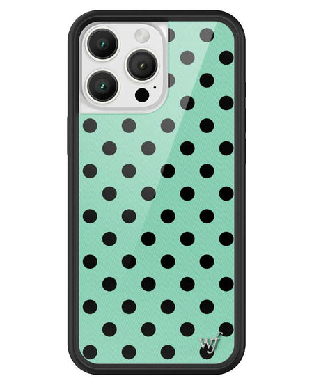 Polka Dot | Turquoise and Black iPhone Case