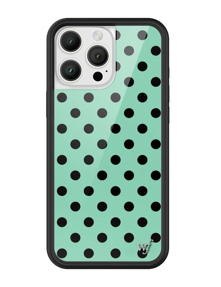 Polka Dot | Turquoise and Black iPhone Case