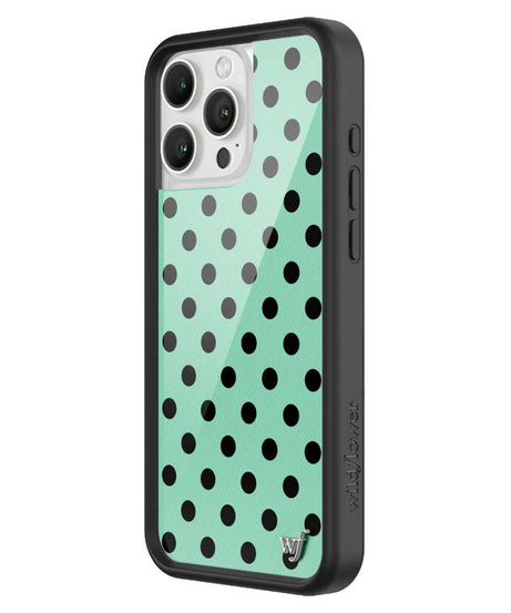 Polka Dot | Turquoise and Black iPhone Case