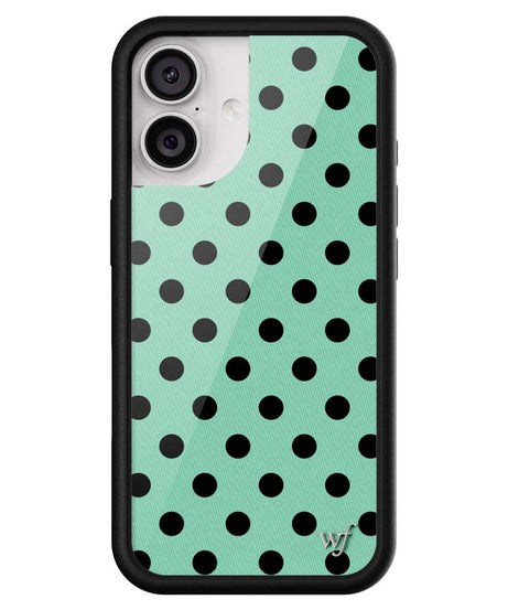 Polka Dot | Turquoise and Black iPhone Case