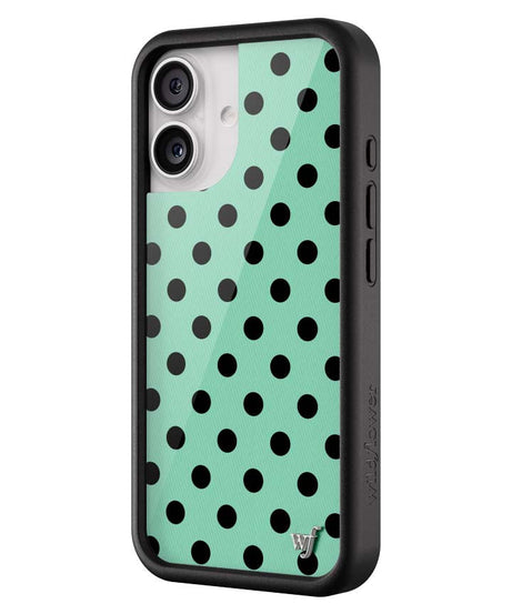 Polka Dot | Turquoise and Black iPhone Case