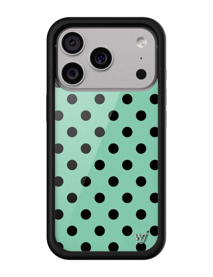 Polka Dot | Turquoise and Black iPhone Case