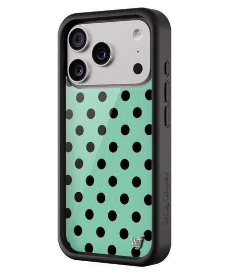 Polka Dot | Turquoise and Black iPhone Case