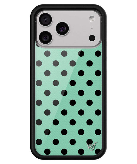 Polka Dot | Turquoise and Black iPhone Case