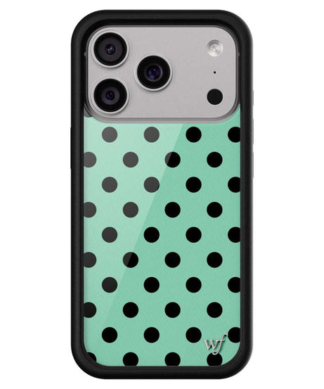 Polka Dot | Turquoise and Black iPhone Case