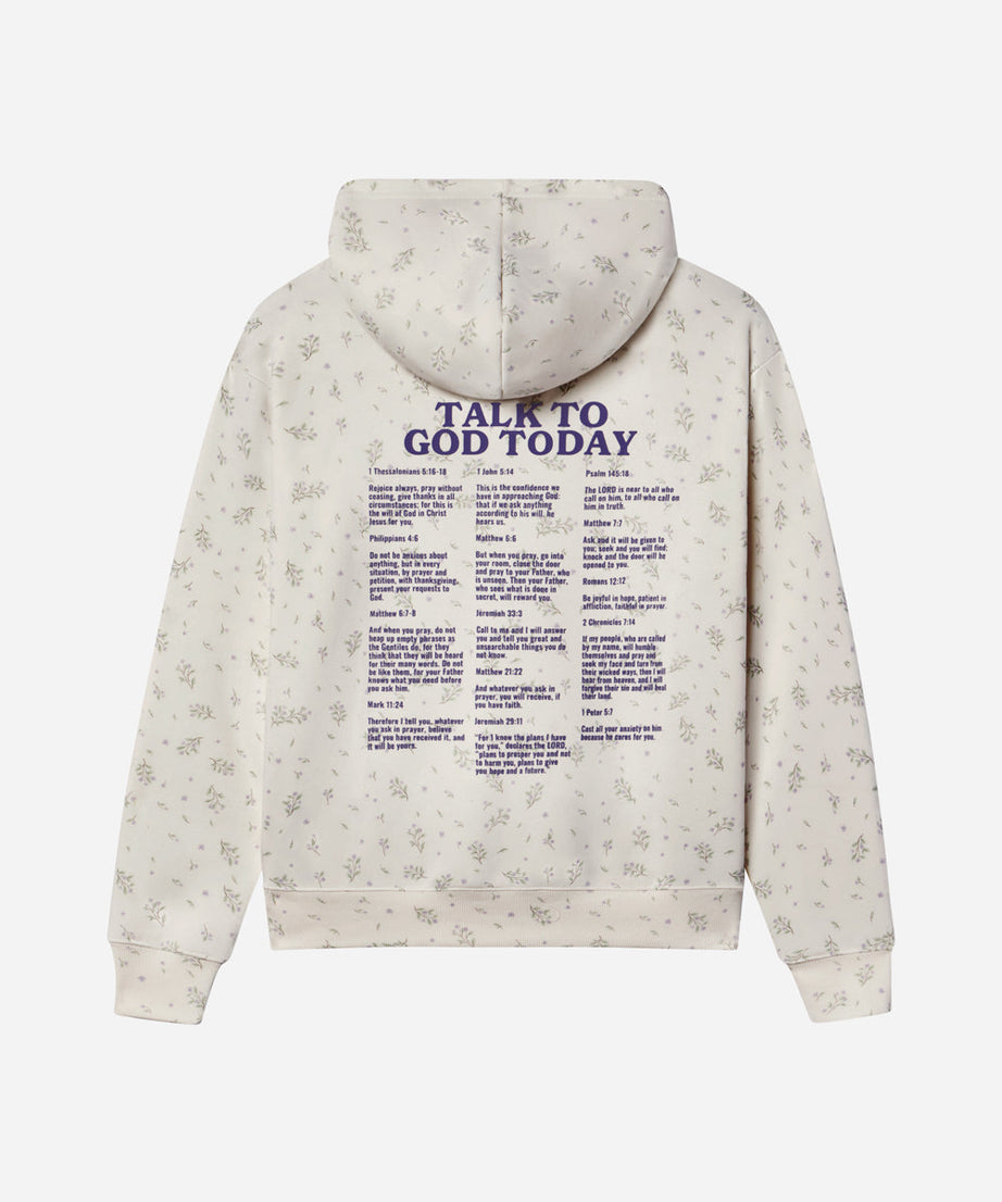Talk to God Allover Wildflower Unisex Hoodie