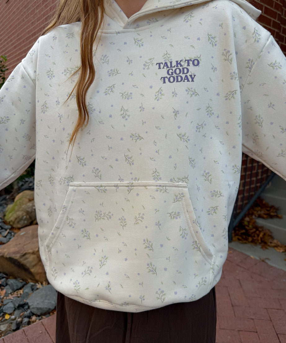 Talk to God Allover Wildflower Unisex Hoodie