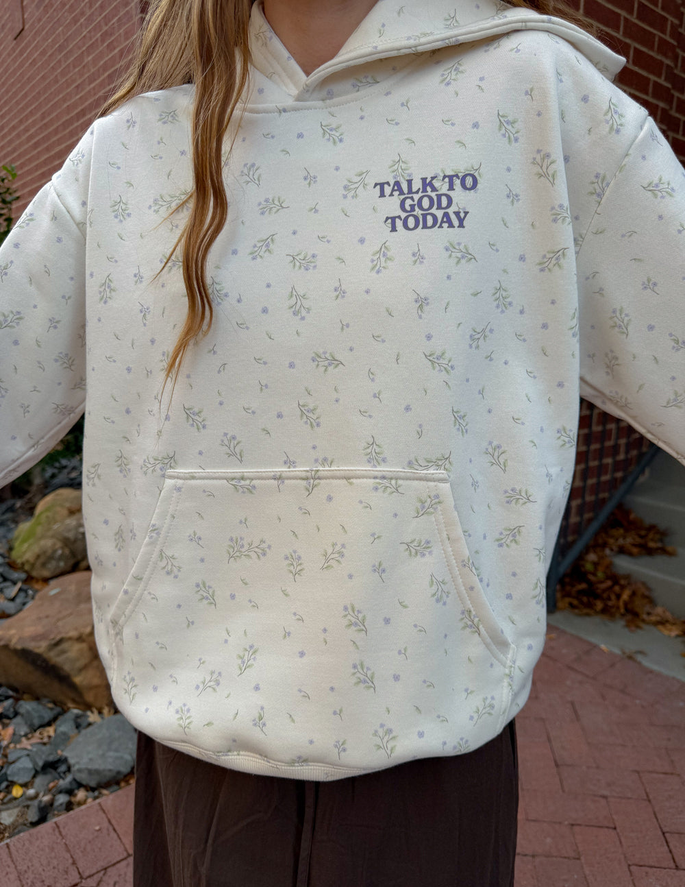 Talk to God Allover Wildflower Unisex Hoodie