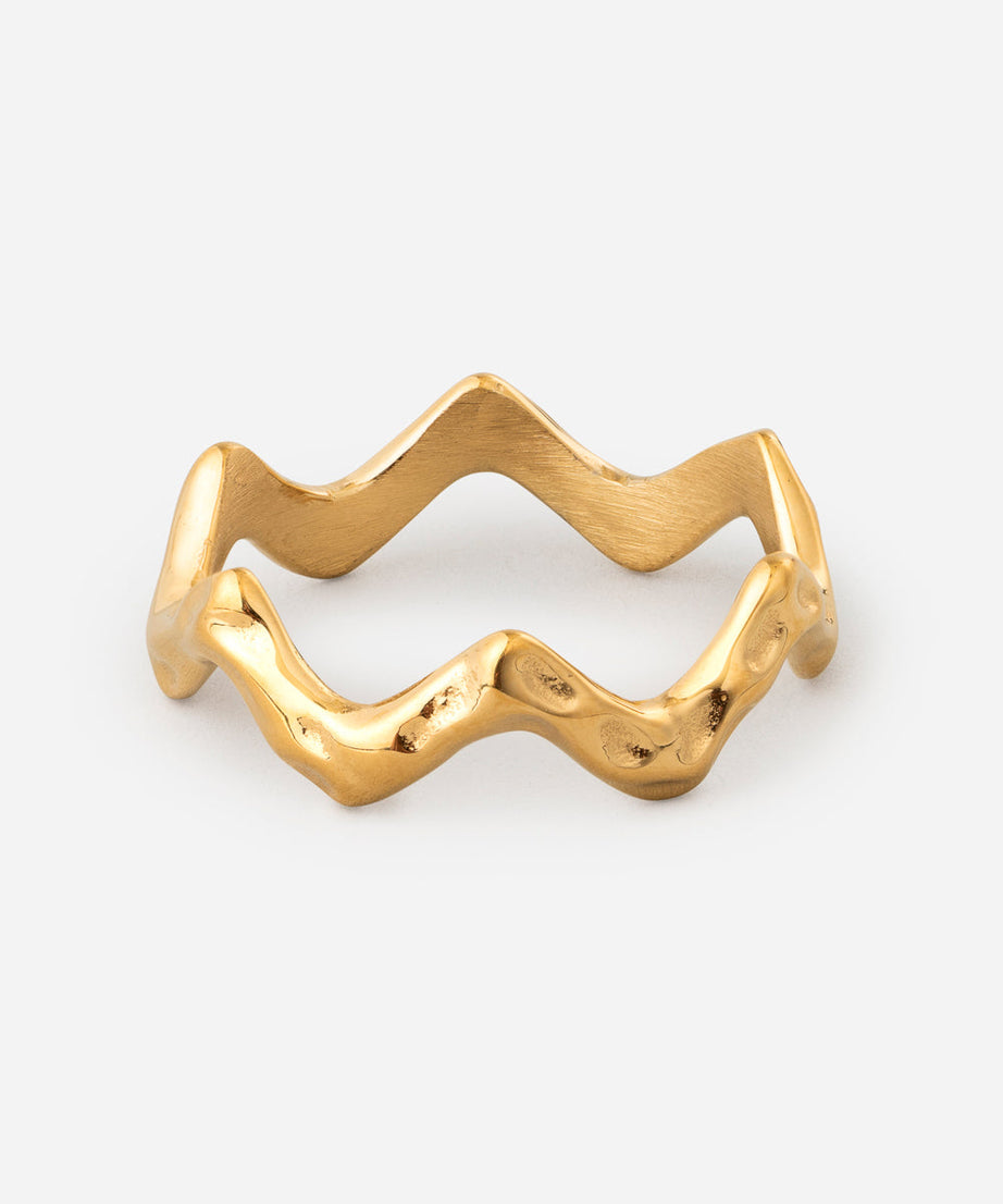 Textured Wavy Ring