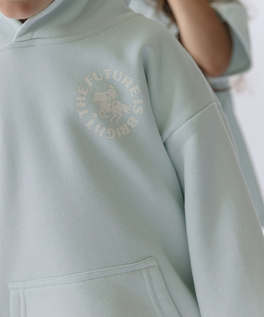 Kinder-Kapuzenpullover „The Future Is Bright“