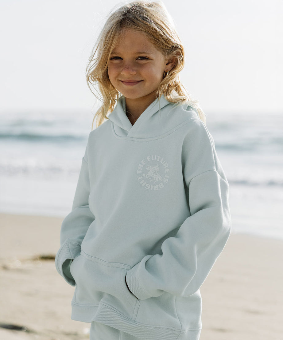 Kinder-Kapuzenpullover „The Future Is Bright“