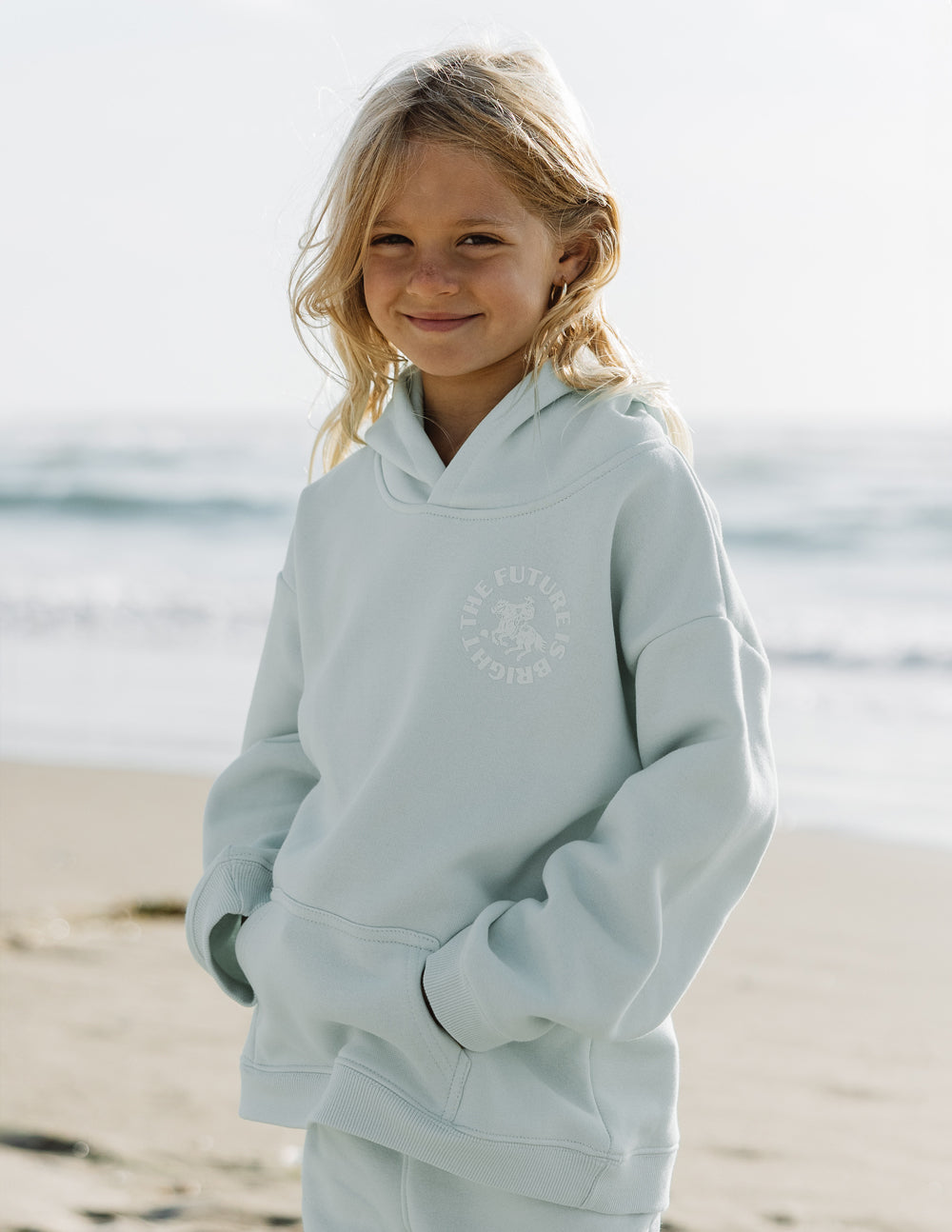 Kinder-Kapuzenpullover „The Future Is Bright“