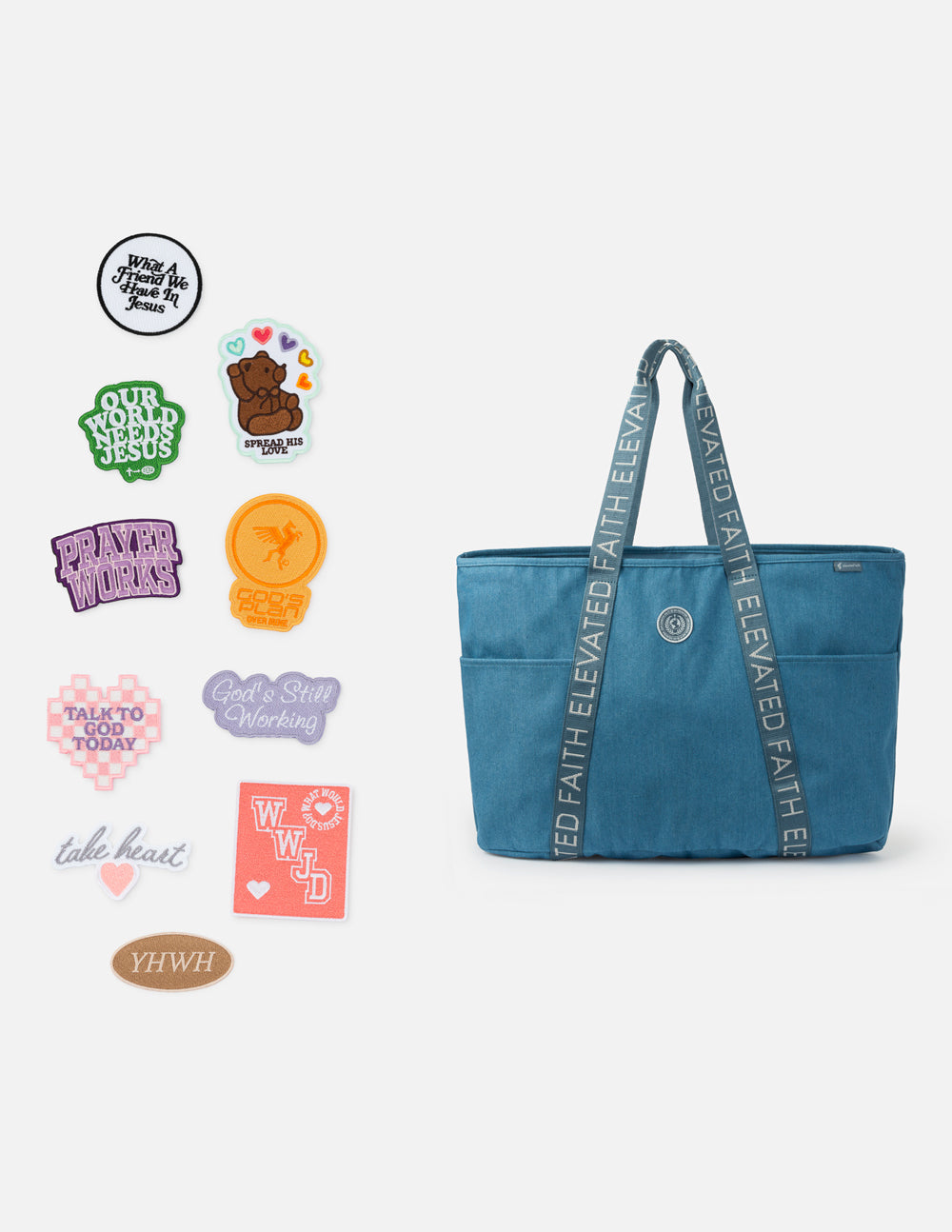 Das große Alltag-Denim-Tragetaschen-Patch-Set