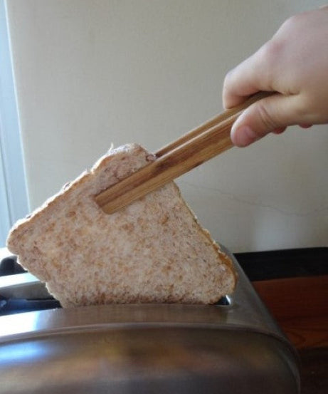 Magnetic Wooden Toast & Garnish Tongs