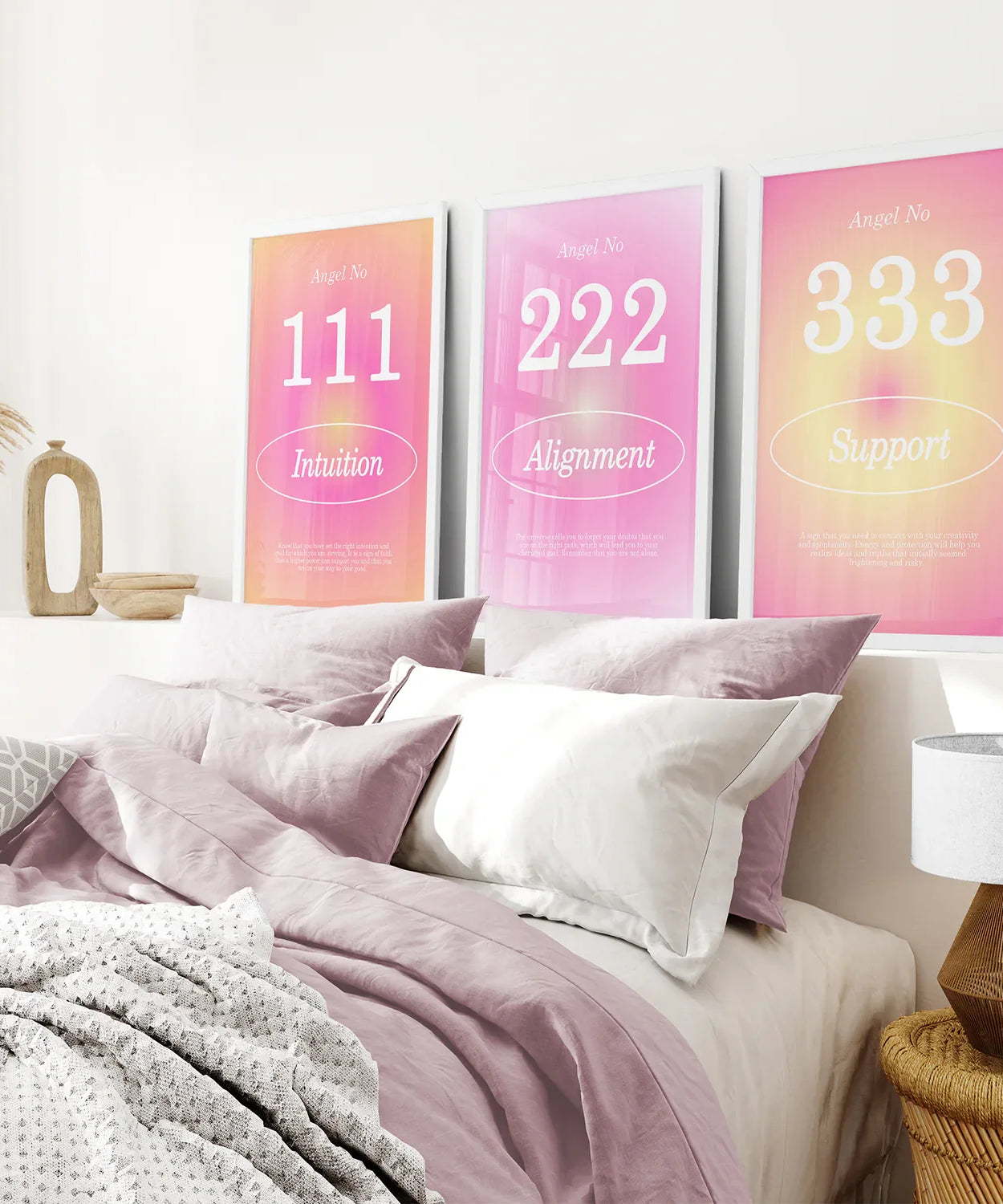 Bunte Farbverlauf-Aura-Engel-Wanddekoration