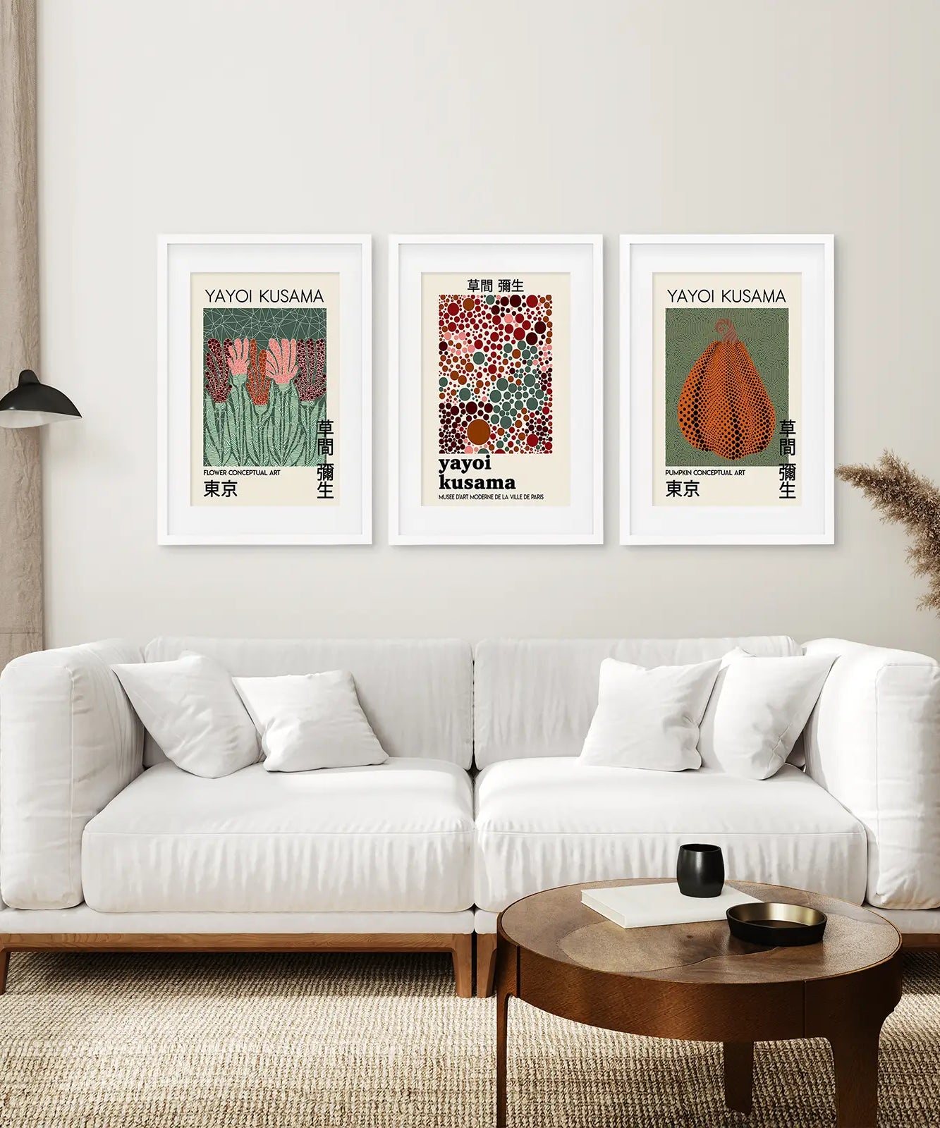 Contemporary Yayoi Kusama Retro Wall Art Decor