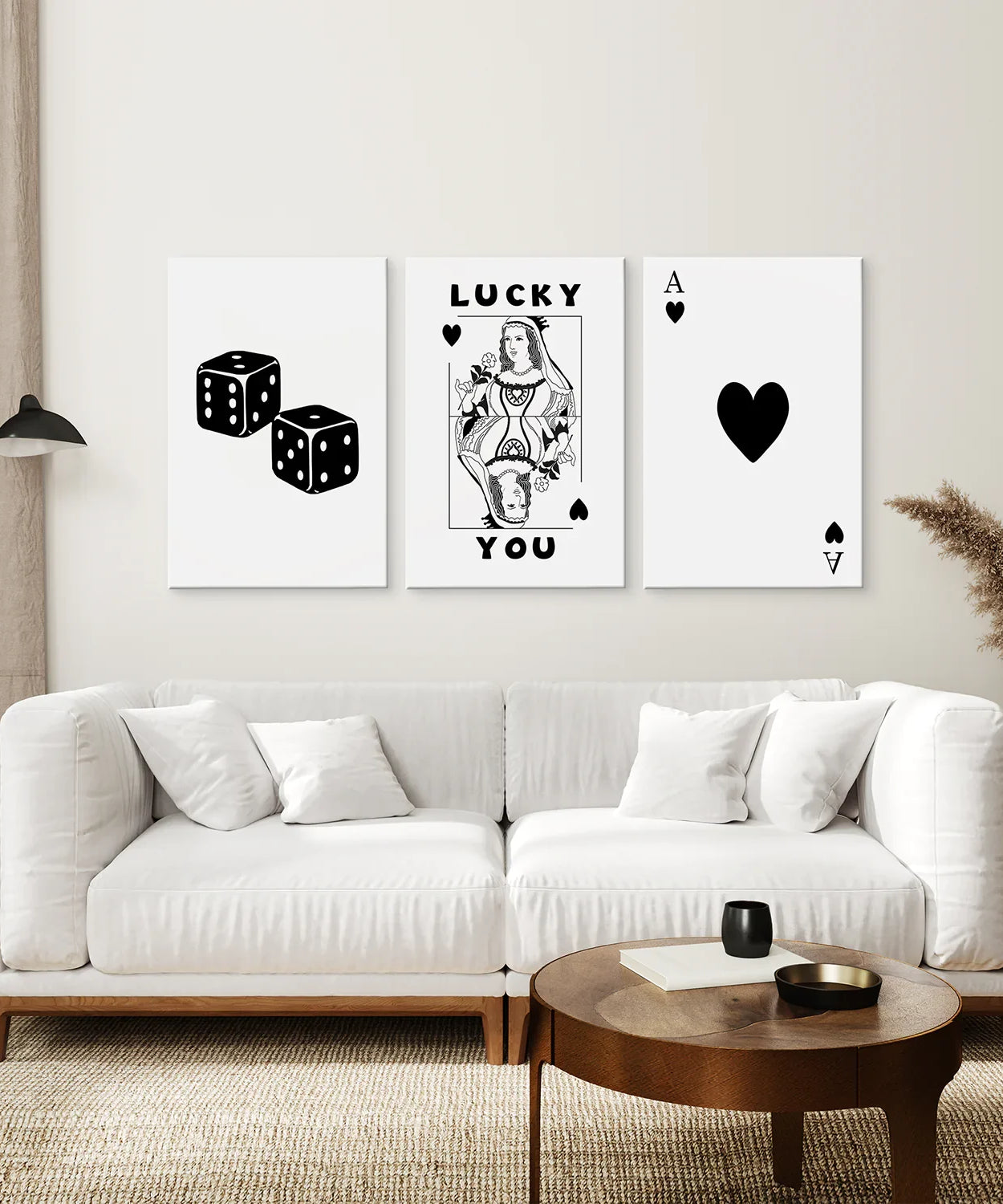 Trendiges Spielkarten-Wandkunst-Set mit 3 Drucken