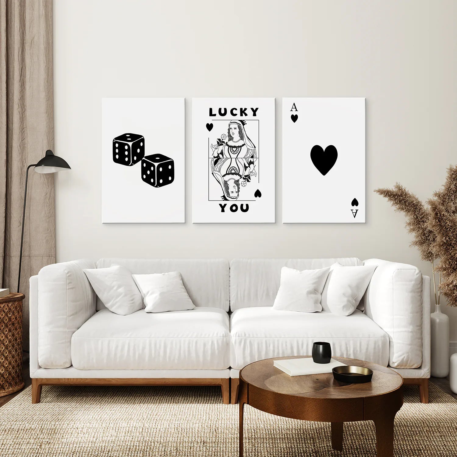 Trendiges Spielkarten-Wandkunst-Set mit 3 Drucken