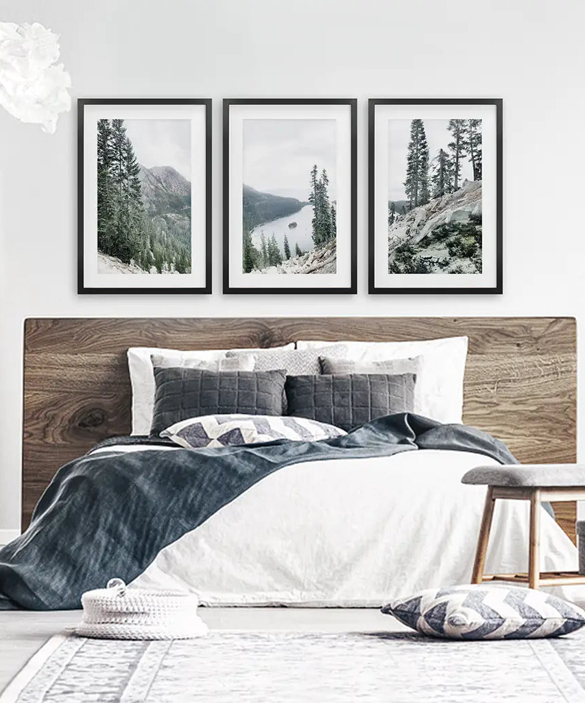 Lake Tahoe, Sierra Nevada. 3 Piece Wall Art