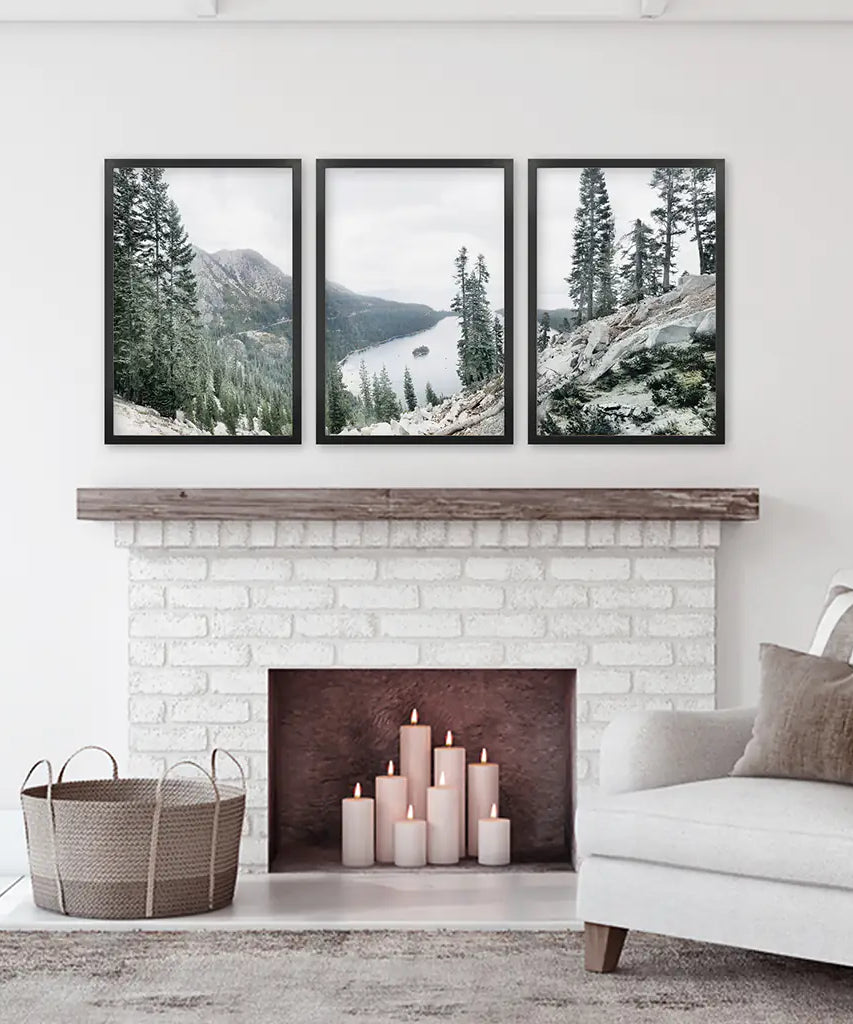 Lake Tahoe, Sierra Nevada. 3 Piece Wall Art