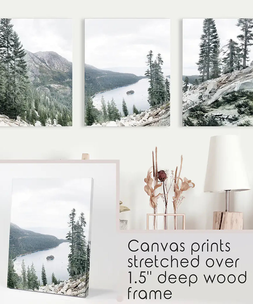 Lake Tahoe, Sierra Nevada. 3 Piece Wall Art