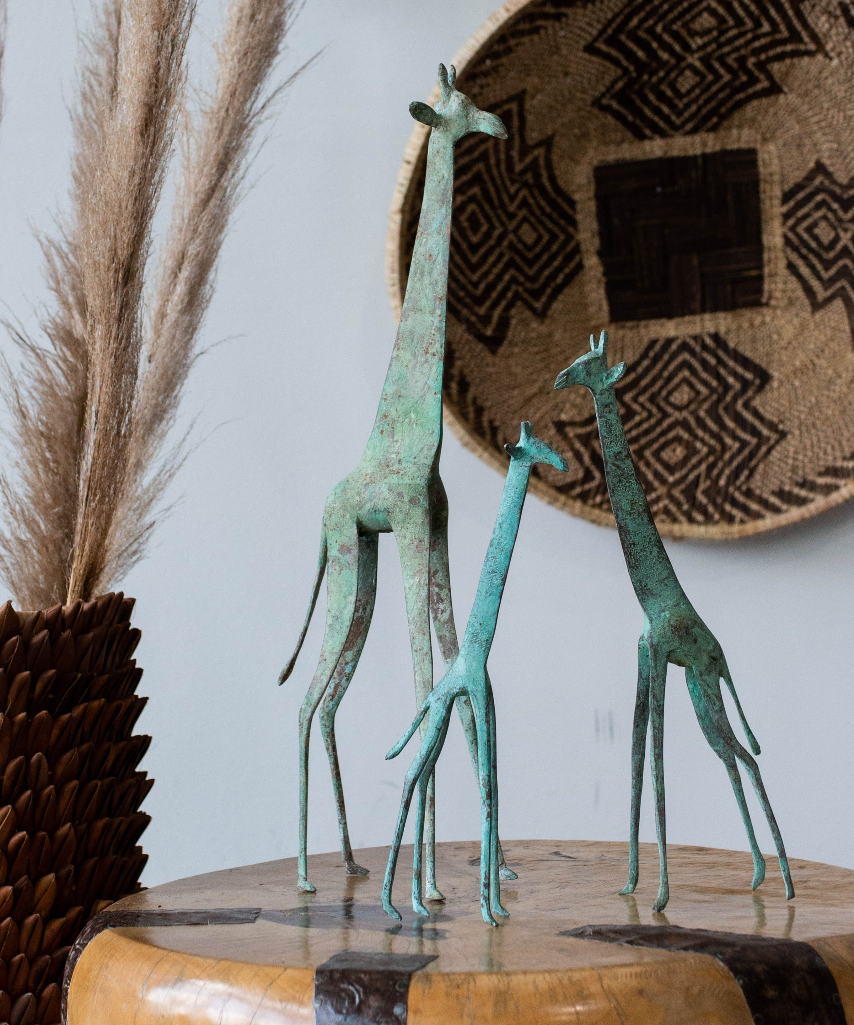 Tuareg Brass Giraffes Figurines