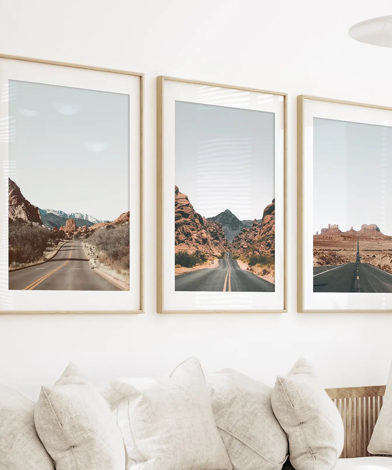 USA Travel Wall Art Set. Roads of Utah, Nevada, Colorado