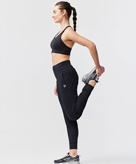 Valia Damen Joggingshose, Schwarz