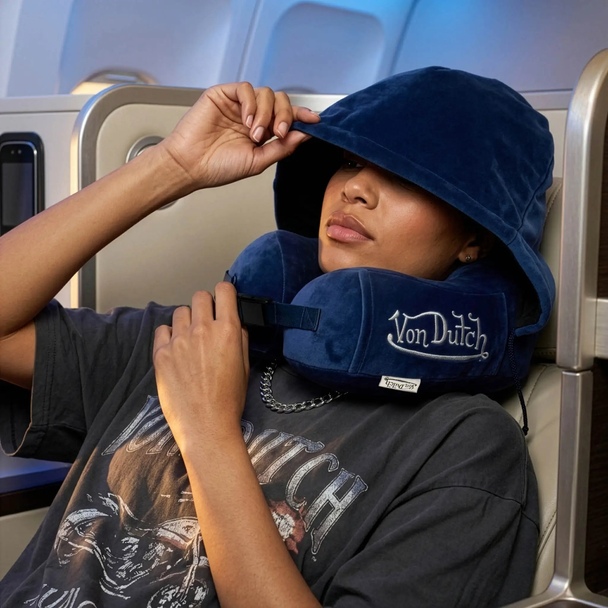 Eyeconic Flying Eyeball Hooded Ergonomic Memory Foam Travel Neck Pillow