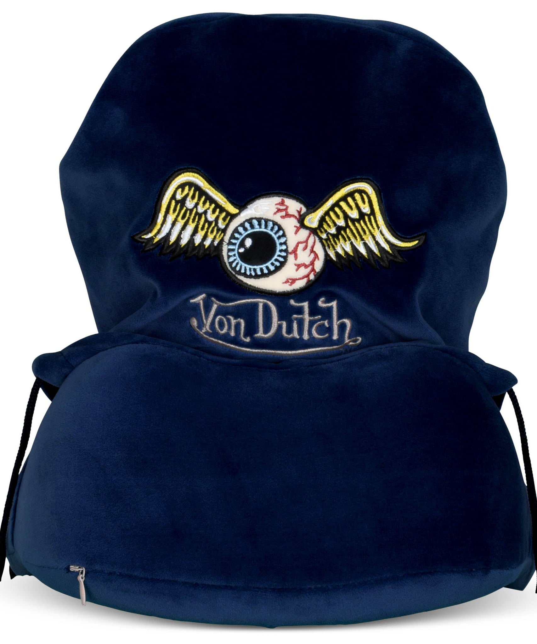 Eyeconic Fliegender Augapfel Kapuzen-Ergonomisches Nackenkissen aus Memory-Schaumstoff für Reisen