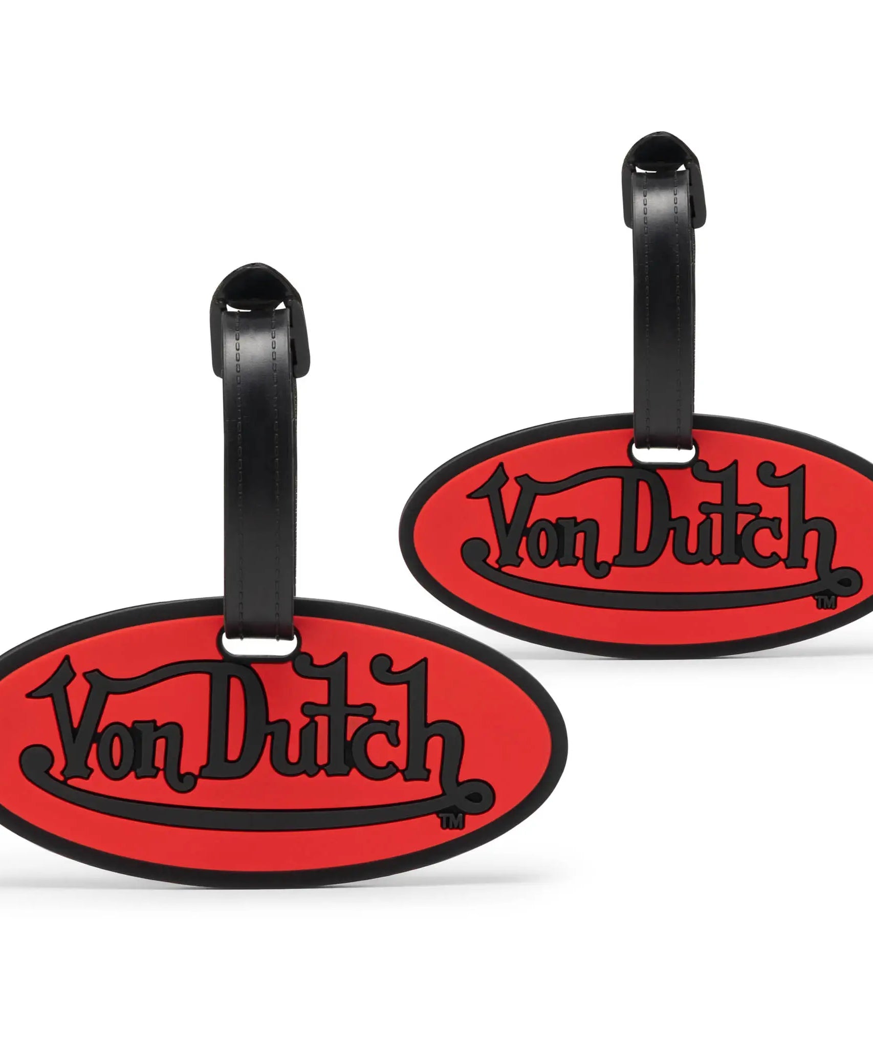 2-teiliges Kofferanhänger-Set mit Logopatch und verstellbaren Riemen