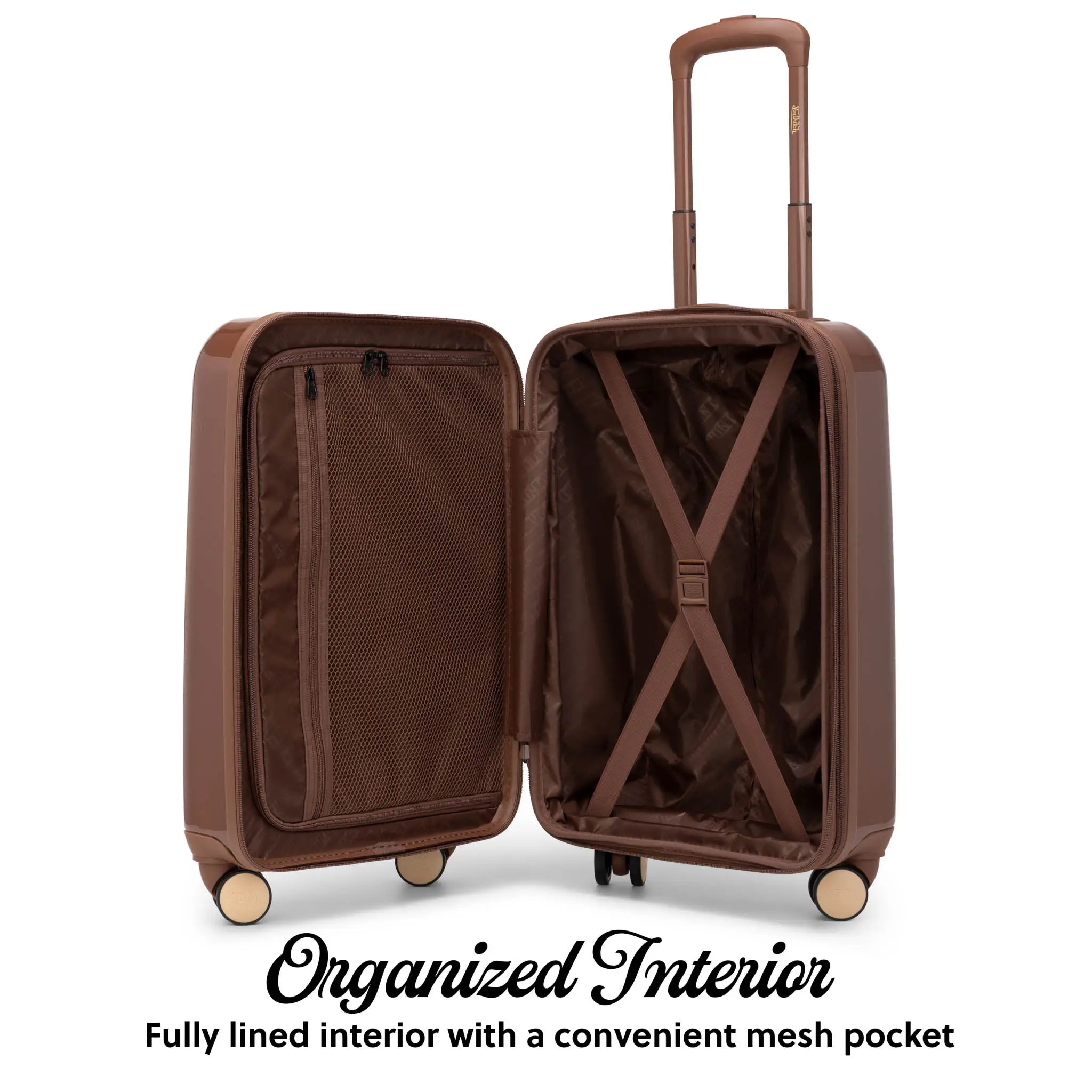 Kustom Kulture Expandable Hardside Carry-on Spinner Suitcase