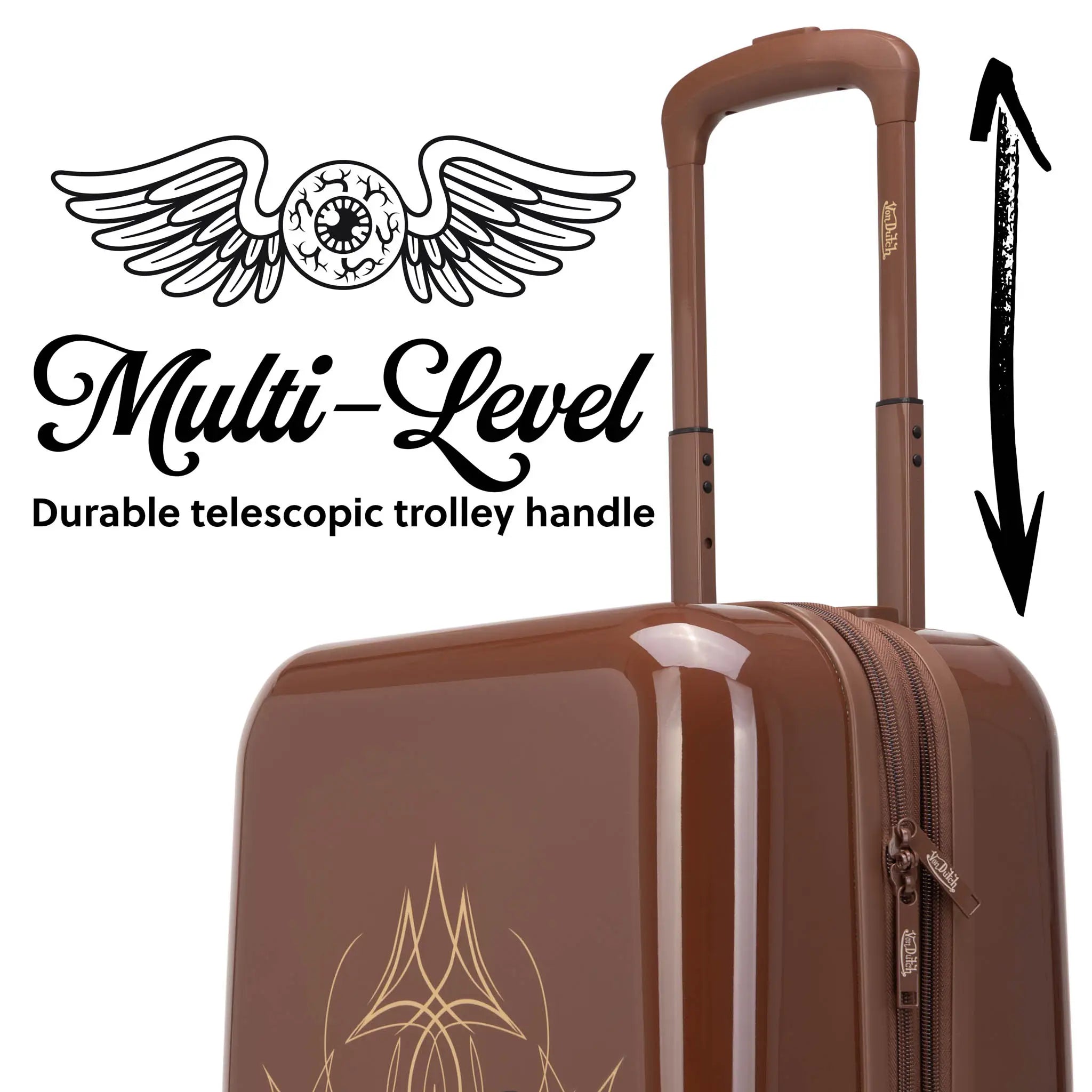 Kustom Kulture Expandable Hardside Carry-on Spinner Suitcase