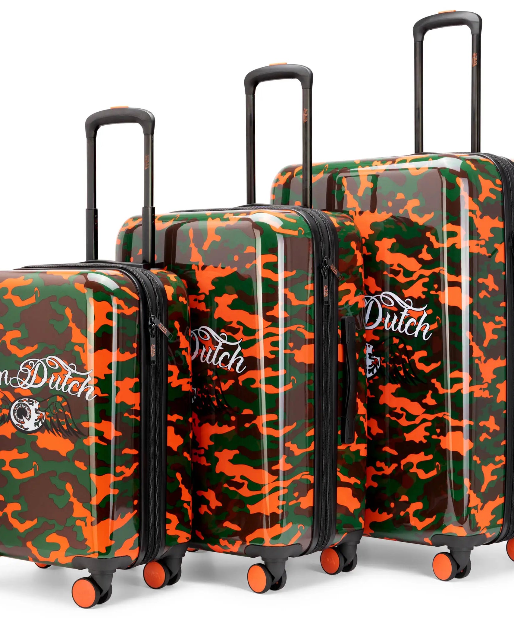 Kustom Kulture 3-teiliges, erweiterbares Hartschalen-Kofferset mit Spinner-Rädern