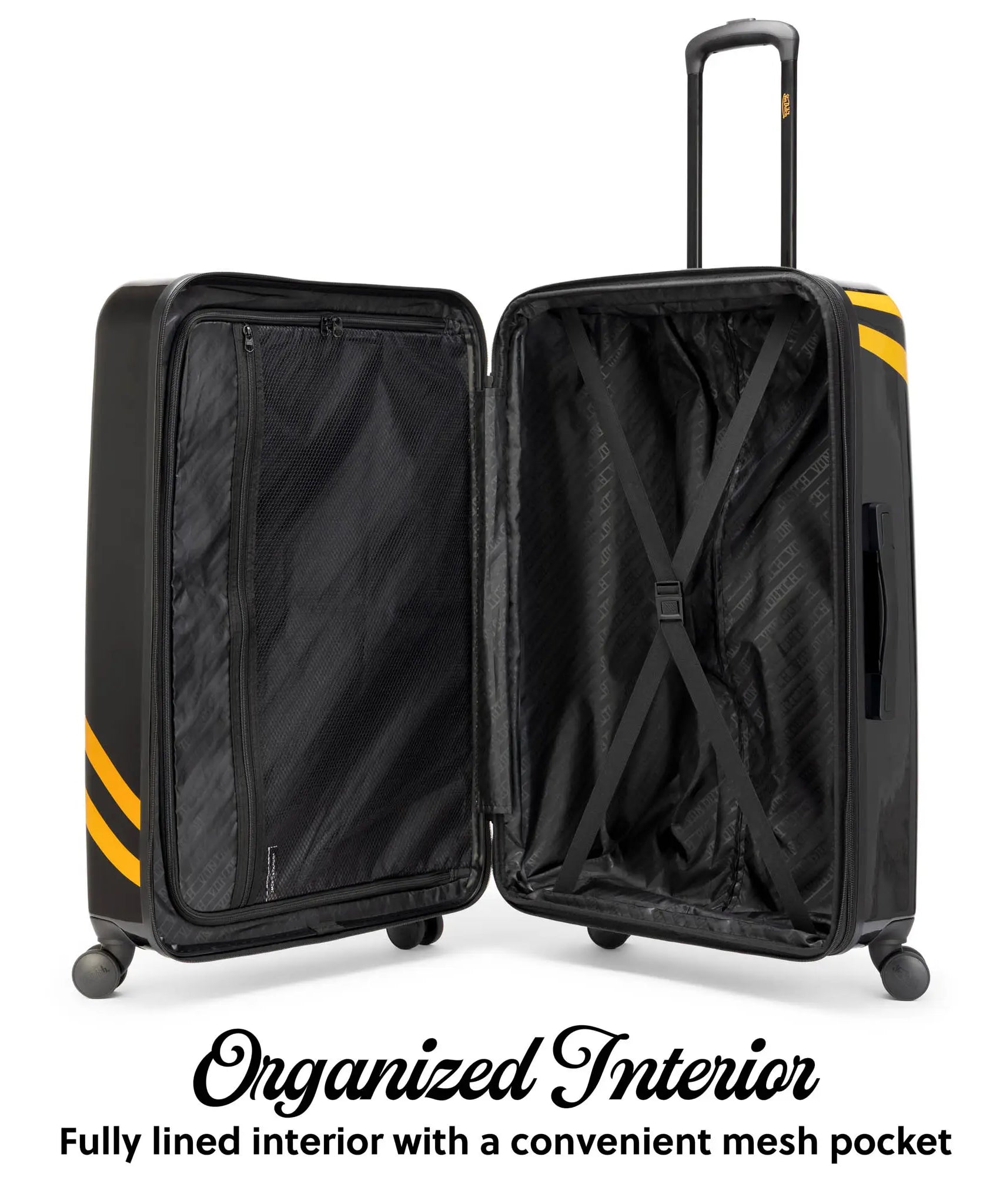 Kustom Kulture 3-teiliges, erweiterbares Hartschalen-Kofferset mit Spinner-Rädern