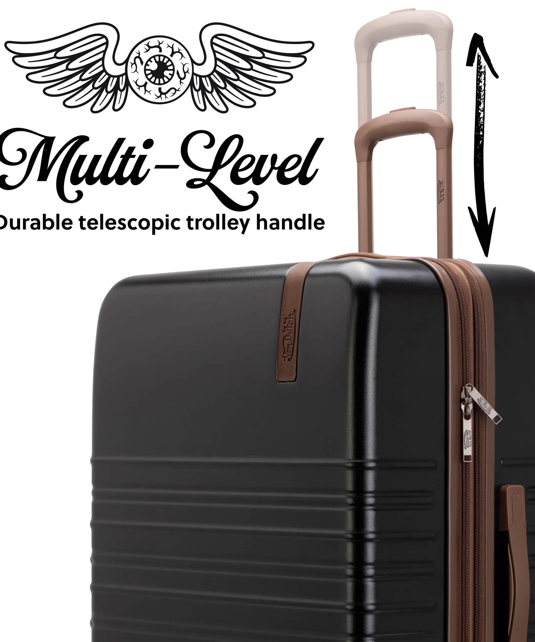 Retro Trek 3-teiliges, erweiterbares Hardside Spinner-Gepäckset