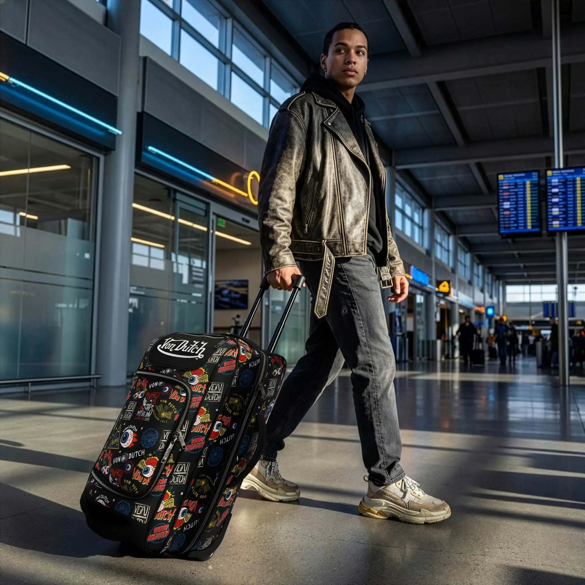 Jax Black 20" Carry-on Rolling Duffel