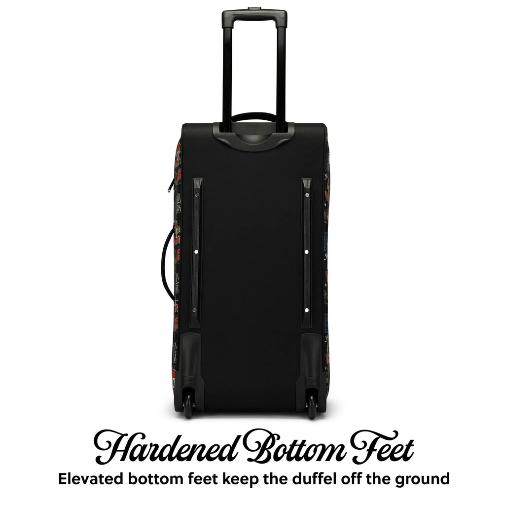 Jax Black 28" Checked Rolling Duffel