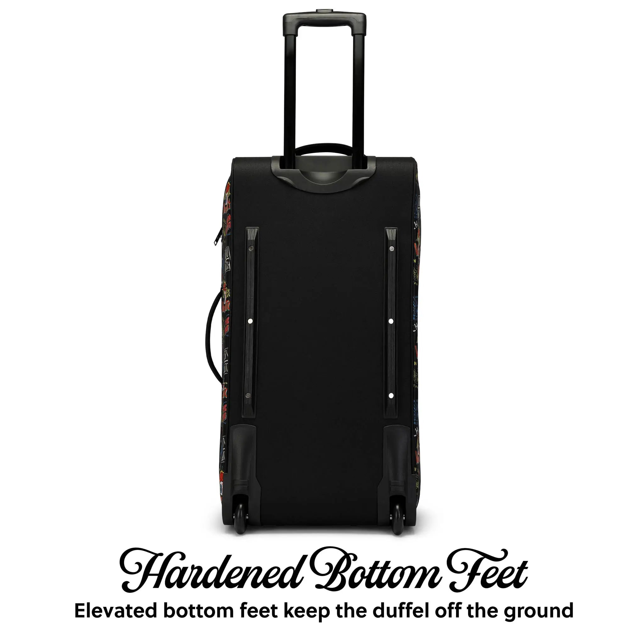 Jax Black 28" Checked Rolling Duffel