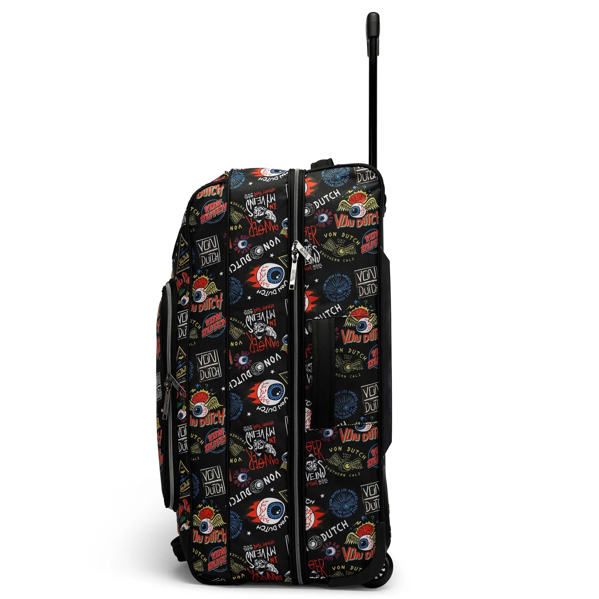 Jax Black 28" Checked Rolling Duffel