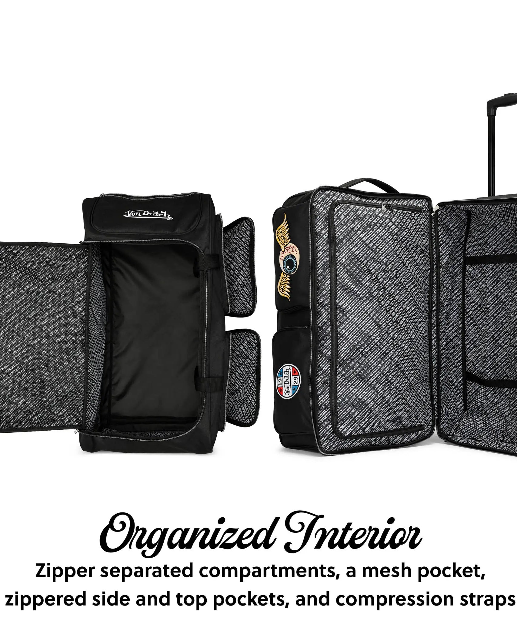 Signature Patch 28" Rollbare Reisetasche mit Karomuster