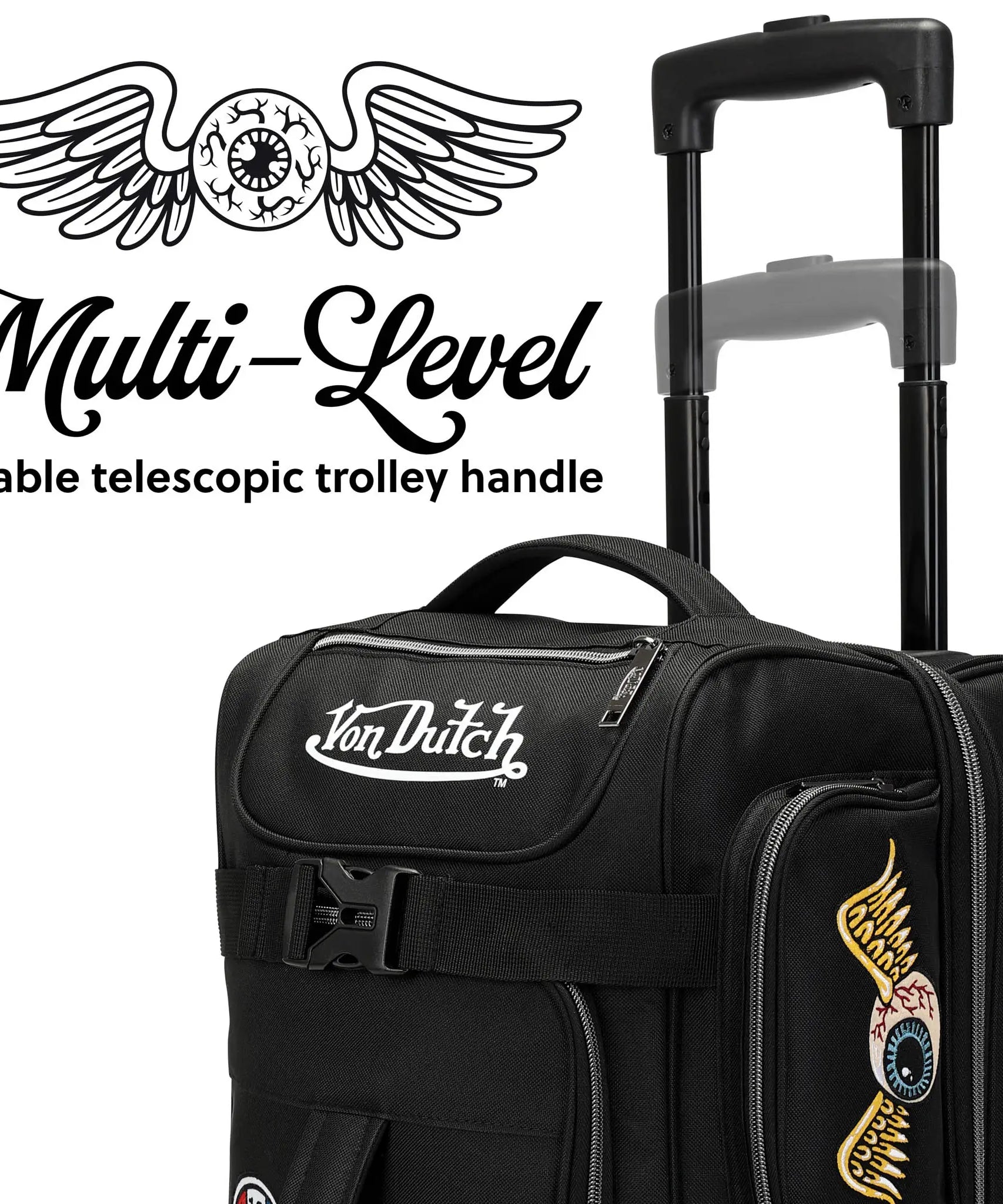 Signature Patch 28" Rollbare Reisetasche mit Karomuster