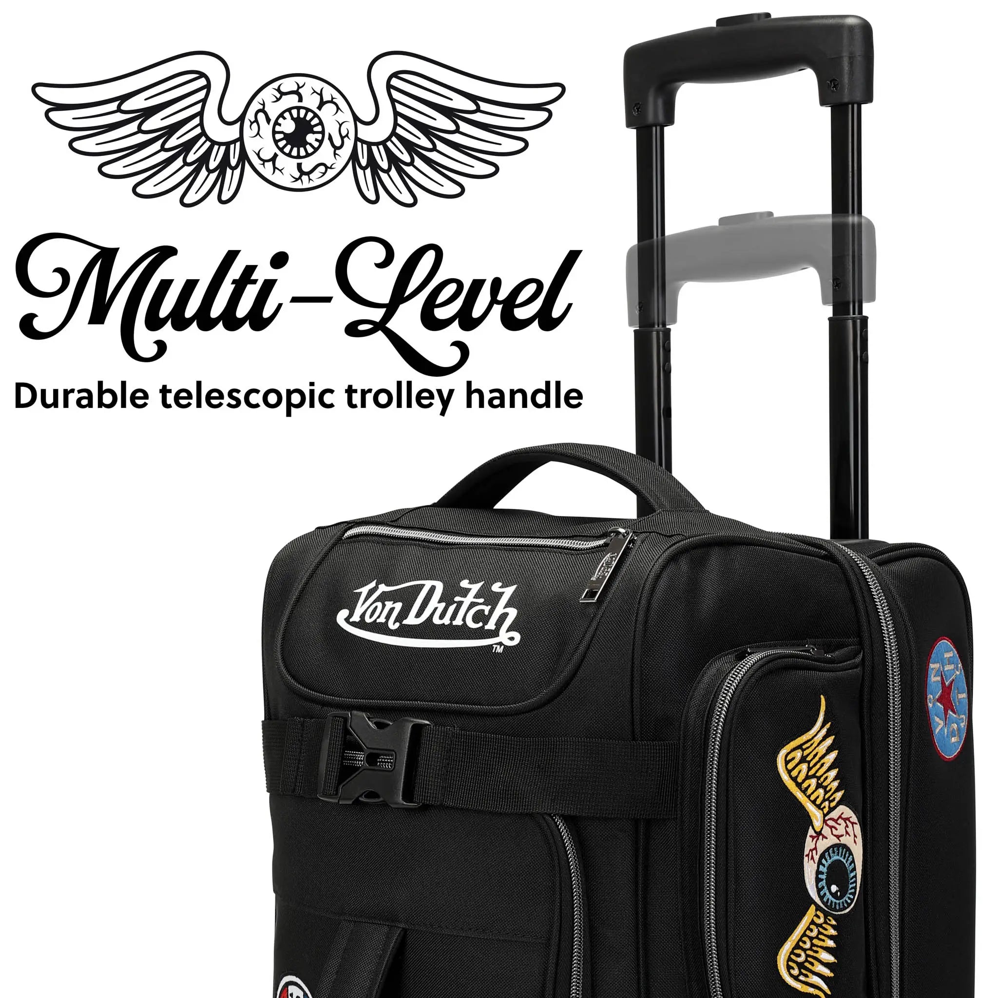 Signature Patch 28" Rollbare Reisetasche mit Karomuster