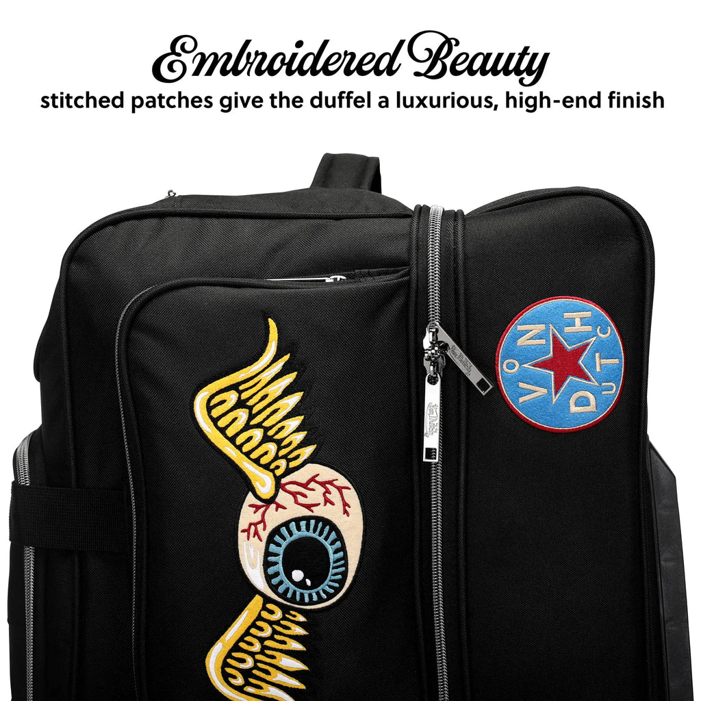 Signature Patch 28" Checked Rolling Duffel