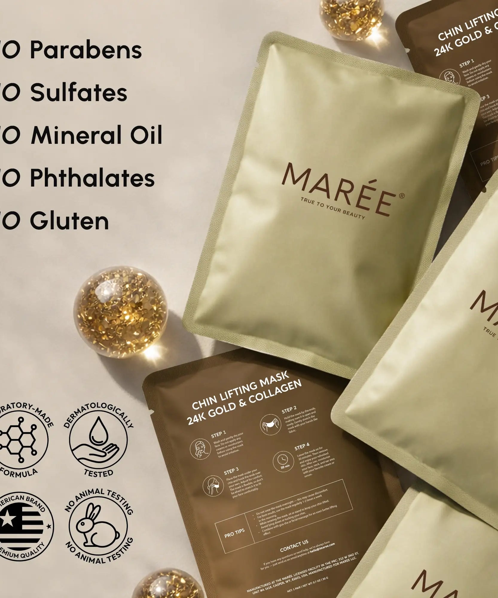 24K Gold V-Line Lifting Mask 20 PCS
