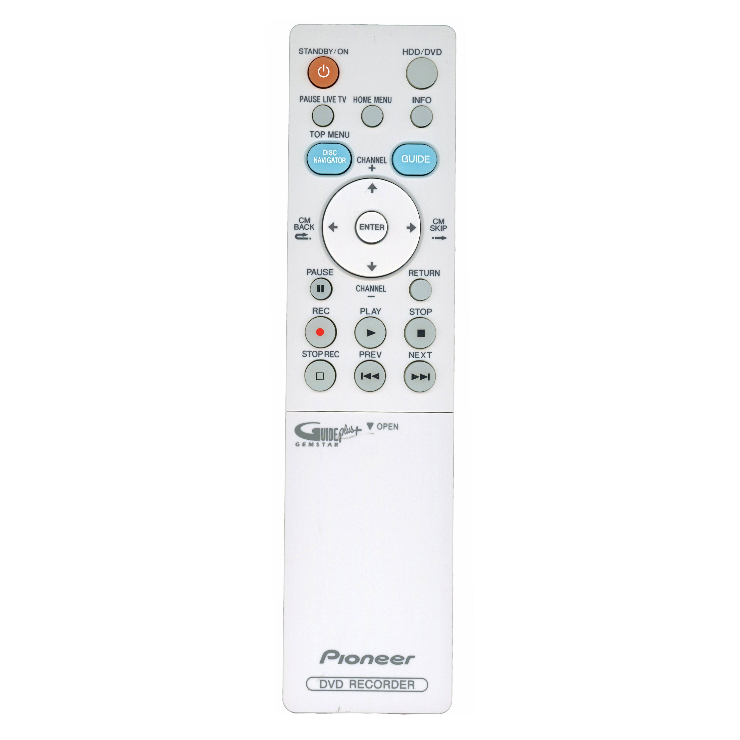 Pioneer VXX3129 DVD Recorder (DVDR) Remote Control - VXX3129